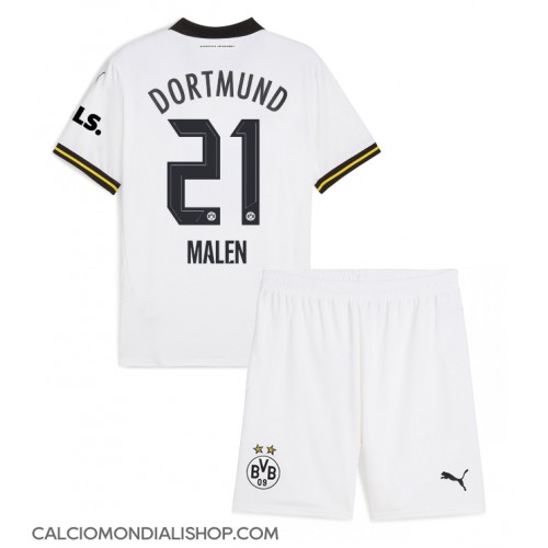 Maglie da calcio Borussia Dortmund Donyell Malen #21 Terza Maglia Bambino 2024-25 Manica Corta (+ Pantaloni corti)